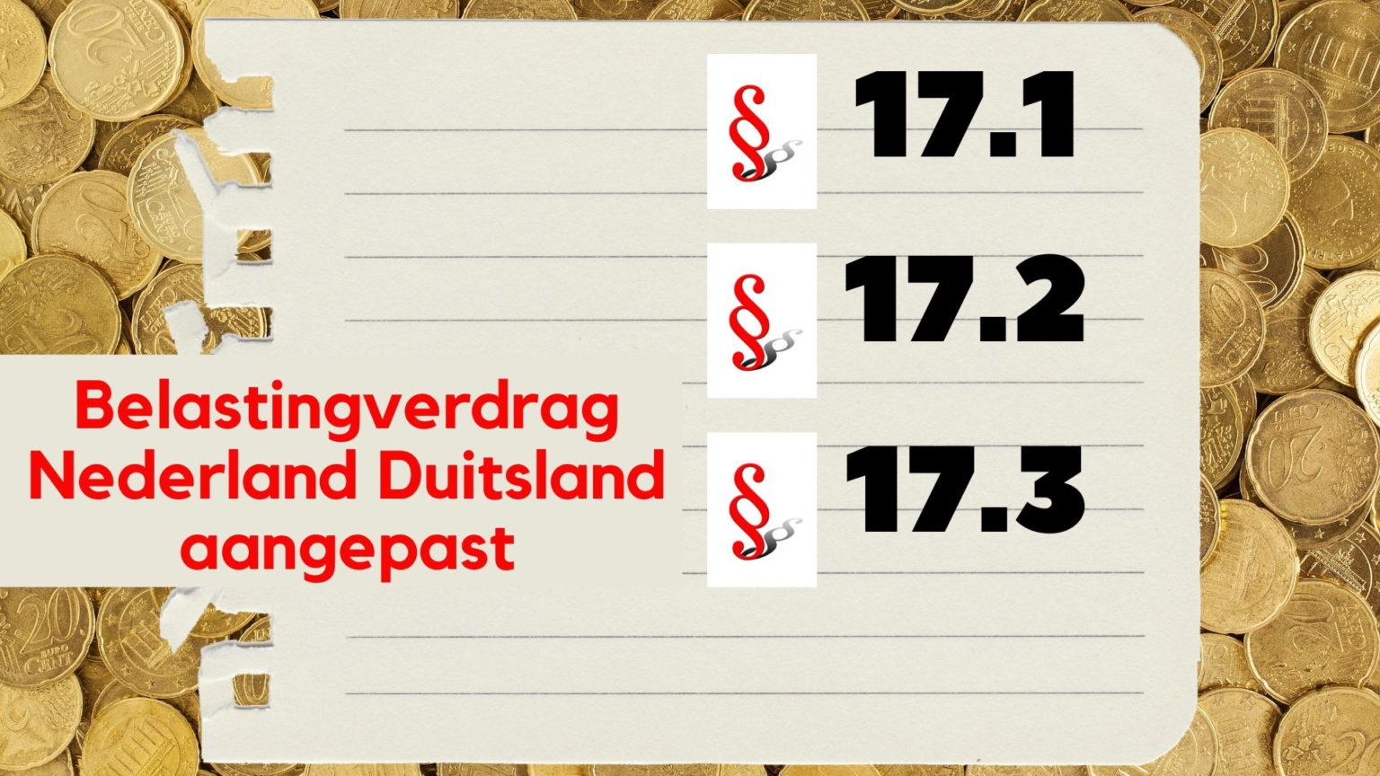 Wijziging belastingverdrag Nederland Duitsland GrensInfoPunten