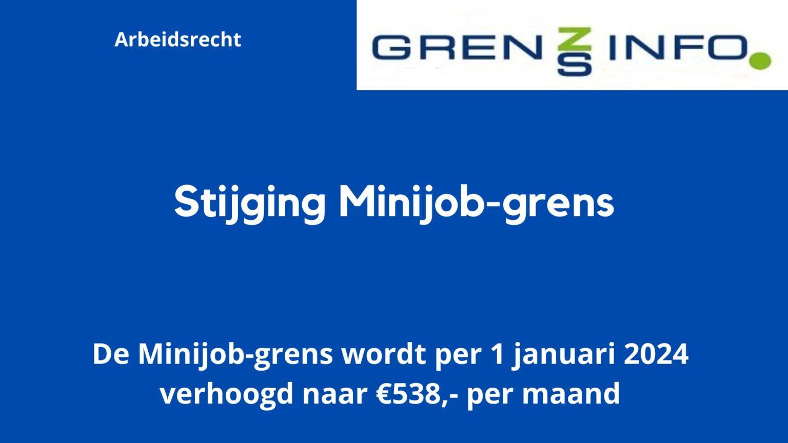Stijging Minijobgrens GrensInfoPunten